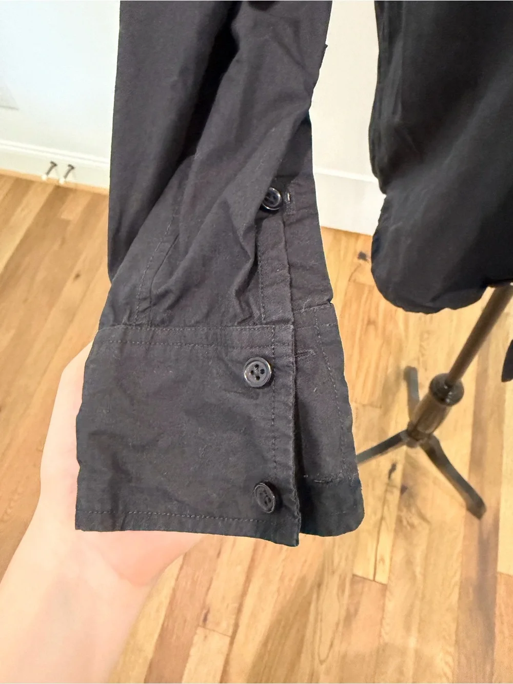 π€ Julia Amory Carolyn Black Poplin Blouse Small π€ 100% Cotton - Picture 9 of 13